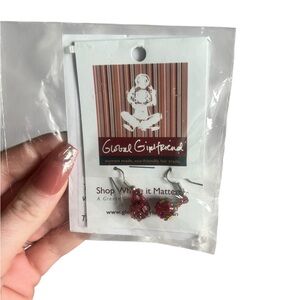 Global Girlfriend Red Beaded Earrings